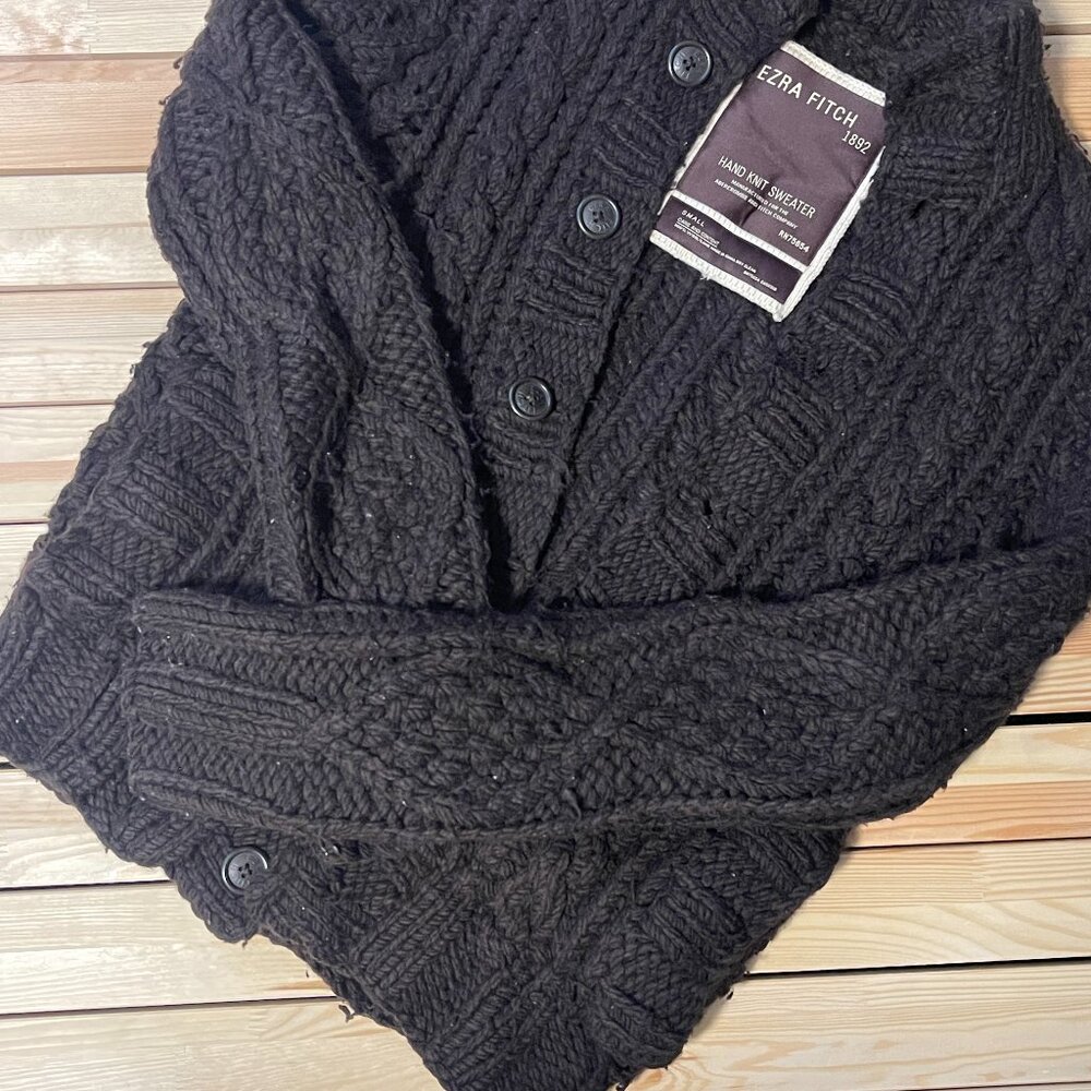 Abercrombie Ezra Fitch Brown Cablet Knit Sweater Small